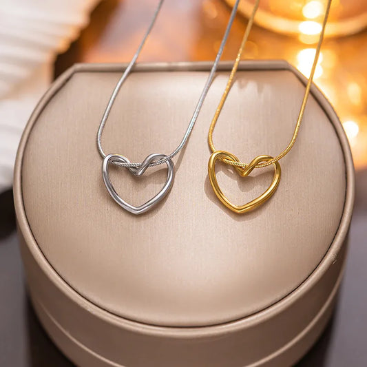 Collar Titanio Corazón