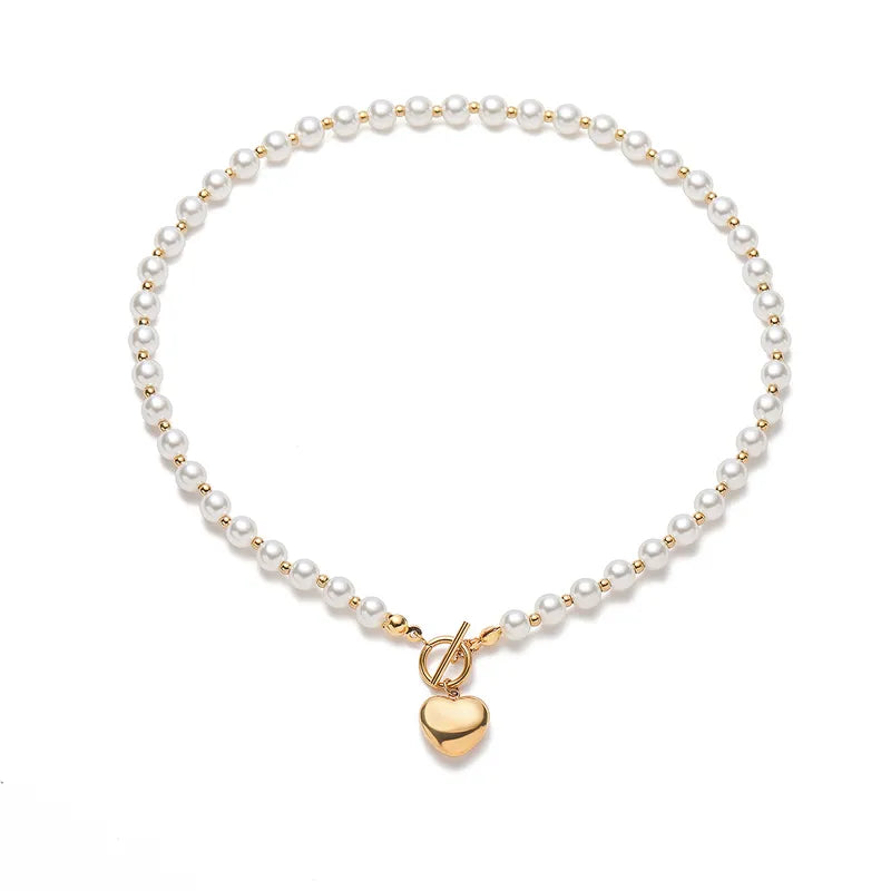 Collar Perlas Corazón